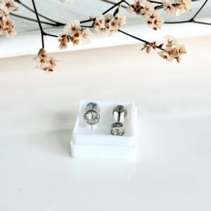 Aros abridores de acero con piedra. Grande.