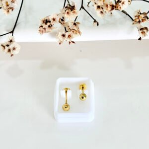 Aros abridores de acero dorado. N° 3