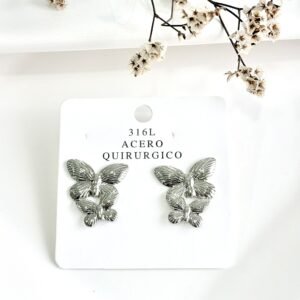 Aros de acero, con pasante, mariposas.