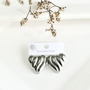 Aros de acero con pasantes, forma de corazón