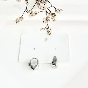 Aros de acero estilo argollita, clip. 1.5 cm. de diámetro.
