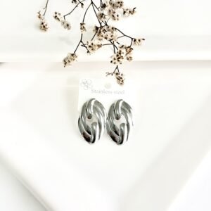Aros de acero con pasantes. 3.5 cm. de largo.