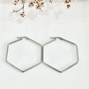 Aros de acero, forma exagonal. 4 cm.