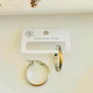 Aros de acero, argolla, combinados labrados. 2.5 cm de diámetro