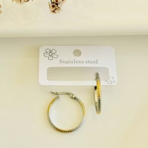 Aros de acero, argolla, combinados labrados. 2.5 cm de diámetro
