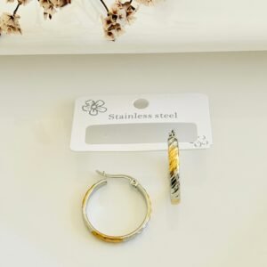 Aros de acero, argolla, combinados labrados. 2.5 cm de diámetro