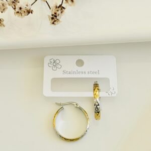 Aros de acero, argolla, combinados labrados. 2.5 cm de diámetro