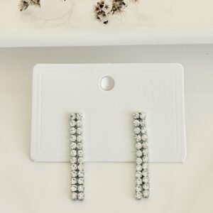 Aros de acero, pasantes, colgantes con strass.