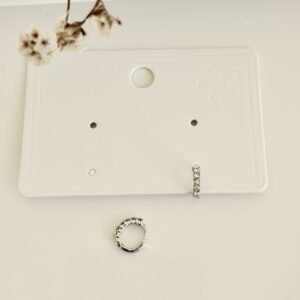 Aros clip, argolla con strass. Mini.