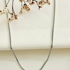 Cadena de acero con eslabones estilo veneciano. 1.5mm x 55 cm.