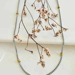 Cadena de acero, frolo con dubble dorado. 3.0mm x 50 cm.