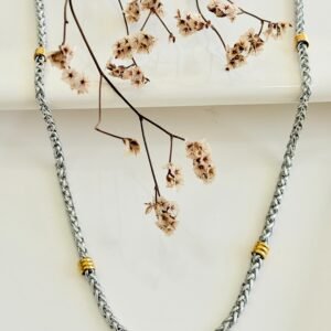 Cadena de acero, espiga con dubble dorado. 4.0mm x 50 cm.