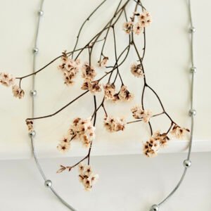 Cadena de acero, cola de ratón con pelotitas. 1.2mm x 55 cm.