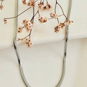 Cadena de acero, cola de ratón chata. 4.0mm x 50 cm.