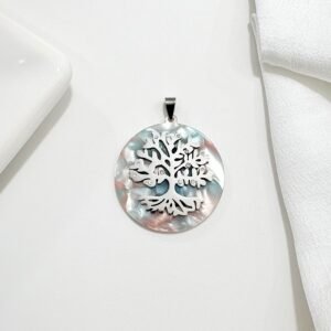 Dije árbol de la vida con strass.