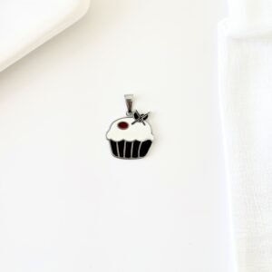 Dije cupcake esmaltado.