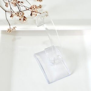 Exhiibidor de reloj, acrílico. Transparente.