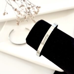 Pulsera acero esclava con frase.