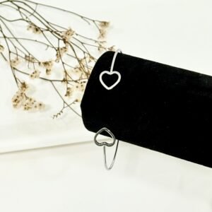 Pulsera acero esclava corazón.