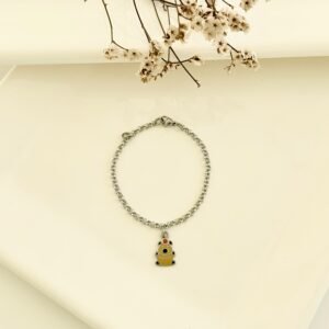 Pulsera acero infantil con dije capibara.