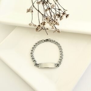 Pulsera acero para grabar. 2.0mm x 21cm.