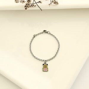 Pulsera acero infantil dije capibara.