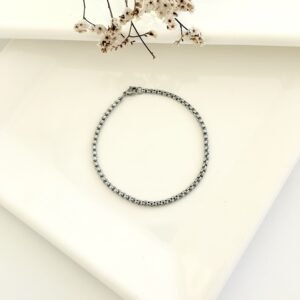 Pulsera acero frolo, fina. x 22cm.