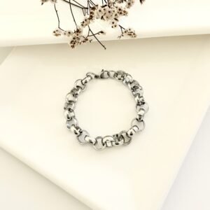 Pulsera acero rolo. x 22cm.