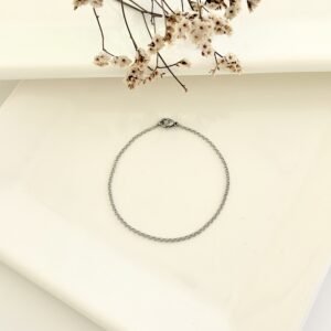 Pulsera acero, fina. x 19cm.