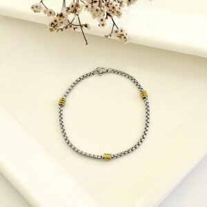 Pulsera acero frolo con dubble. 3.0mm x 21cm.