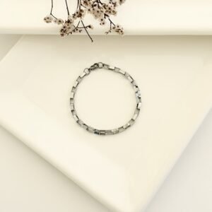 Pulsera acero cuadradita. 4.0 x 20cm.