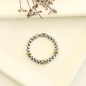 Pulsera acero frolo con dubble. 6.0 x 18cm.