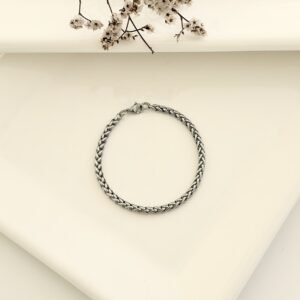Pulsera acero espiga. 4.0 x 18cm.