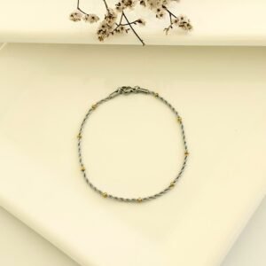 Pulsera acero turbillón con dubble. x 22cm.