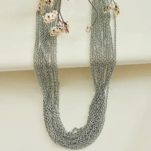 Cadena de acero, pack x 12 u. 0.5mm x 55 cm.