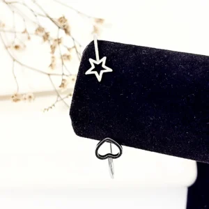 Pulsera esclava, corazón y estrella.