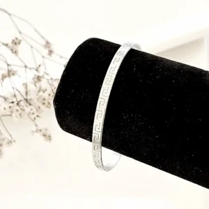 Pulsera esclava labrada de acero. x 70 mm.