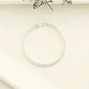 Pulsera acero blanco frolo. 4.0mm x 19cm.