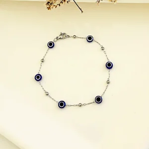 Pulsera acero con ojos turcos.