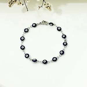 Pulsera acero con ojos turcos.
