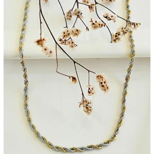 Cadena de acero combinado, turbillón 0.8mm x 45 cm.