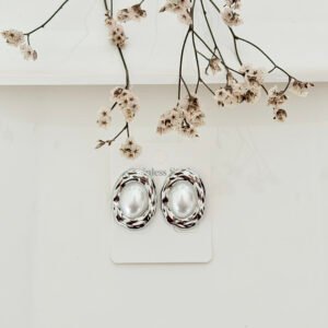 Aros de acero con perla