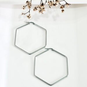 Aros de acero, forma exagonal. 6.5 cm.