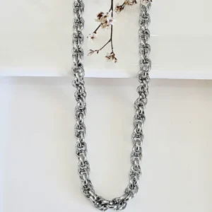 Cadena de acero, rolo trenzada. 8.0 mm x 50 cm