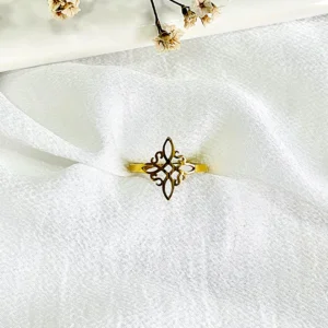 Anillo de acero dorado, nudo de bruja.